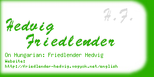 hedvig friedlender business card